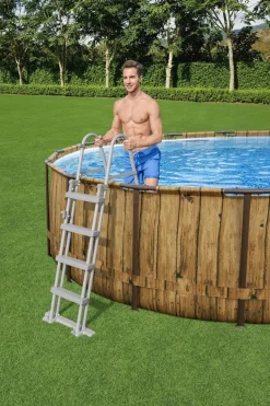 Bestway Pool Komplett-Set Holz-Optik 488 x 122 cm