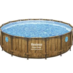 Bestway Pool Komplett-Set Holz-Optik 488 x 122 cm