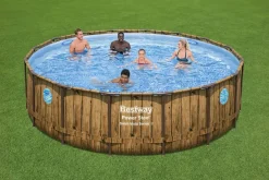 Bestway Pool Komplett-Set Holz-Optik 488 x 122 cm