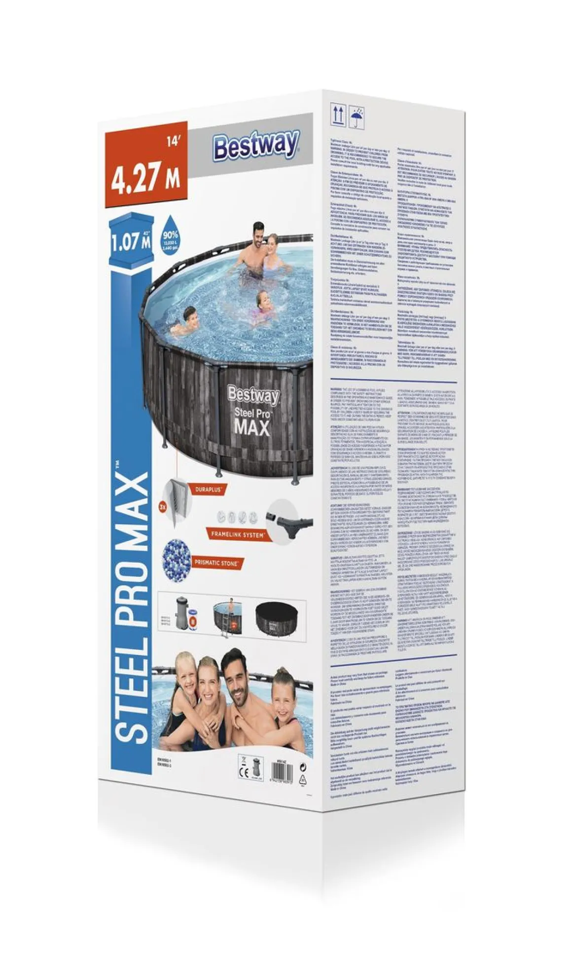 Bestway Pool Komplett-Set Holz-Optik 427 x 107 cm