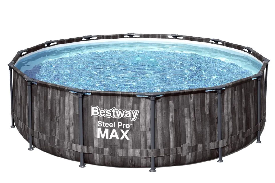 Bestway Pool Komplett-Set Holz-Optik 427 x 107 cm