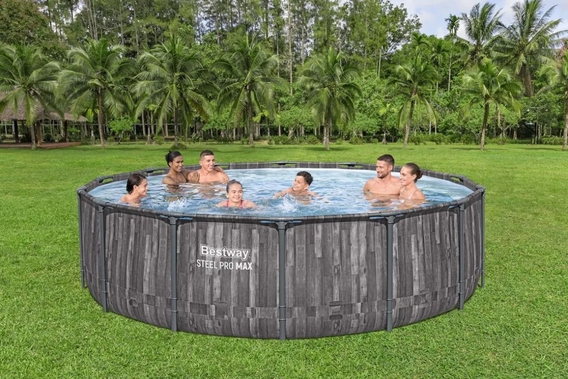 Bestway Pool Komplett-Set Holz-Optik 427 x 107 cm