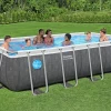 Bestway Pool Komplett-Set Splashview Rattan-Optik 488 x 244 x 122 cm