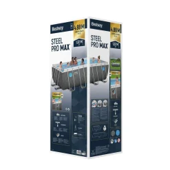 Bestway Pool Komplett-Set Splashview Rattan-Optik 488 x 244 x 122 cm