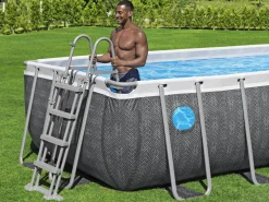 Bestway Pool Komplett-Set Splashview Rattan-Optik 488 x 244 x 122 cm