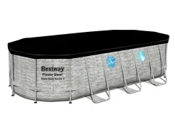 Bestway Pool Komplett-Set Steinwand-Optik 549 x 274 x 122 cm