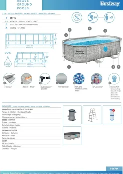 Bestway Pool Komplett-Set 427 x 250 x 100 cm