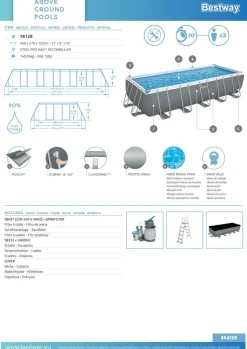 Bestway Pool Komplett-Set 640 x 274 x 132 cm