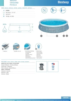 Bestway Pool mit Filterpumpe 396 x 84 cm
