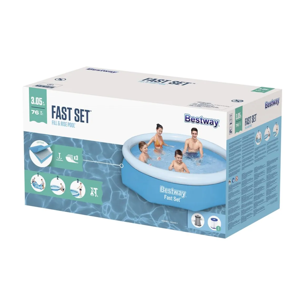 Bestway Pool mit Filterpumpe 305 x 76 cm