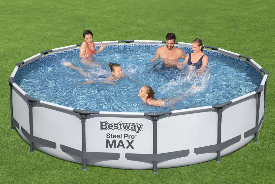 Bestway Pool Set hellgrau 427 x 84 cm