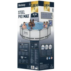 Bestway Pool Set hellgrau 366 x 76 cm