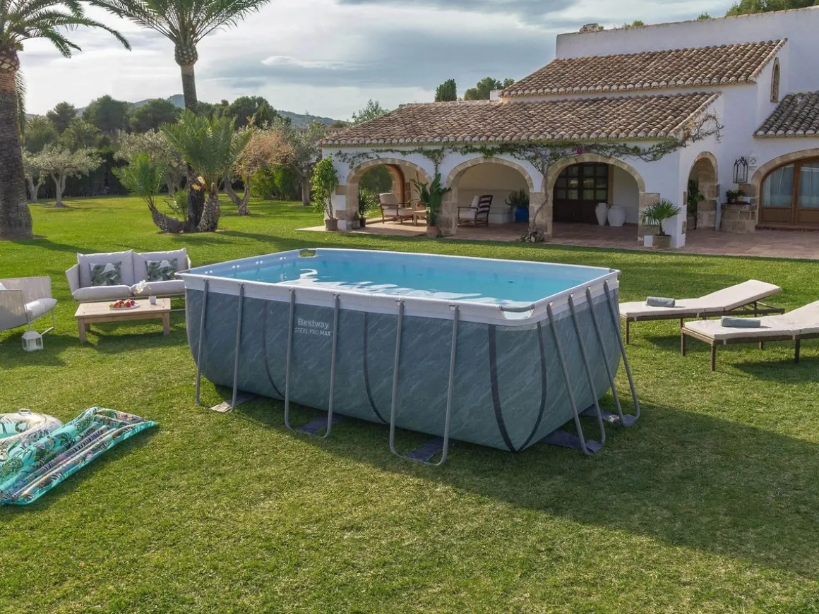 Bestway Pool Set Marmor-Optik 412 x 201 x 122 cm