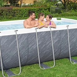 Bestway Pool Set Marmor-Optik 412 x 201 x 122 cm