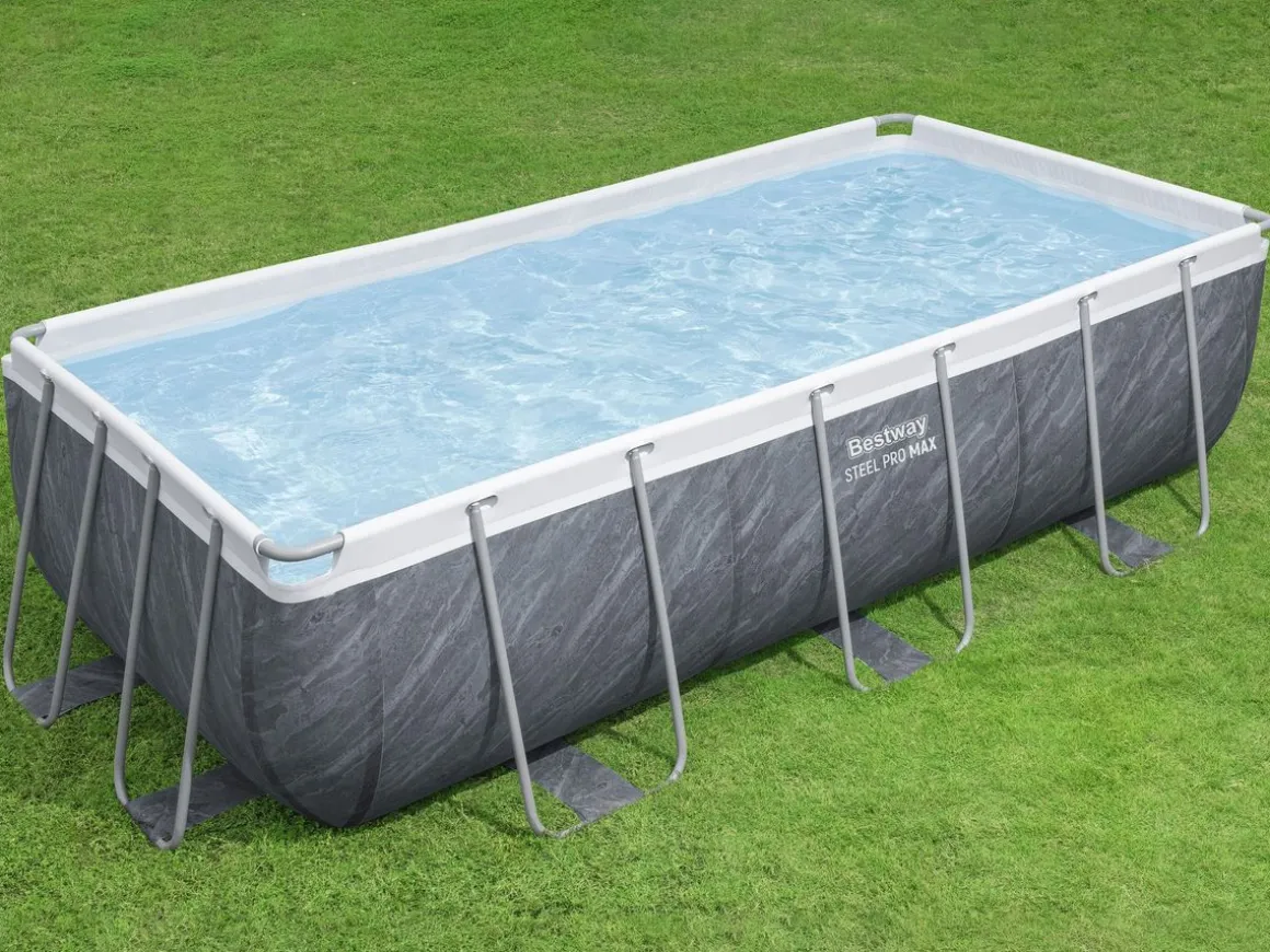Bestway Pool Set Marmor-Optik 404 x 201 x 100 cm