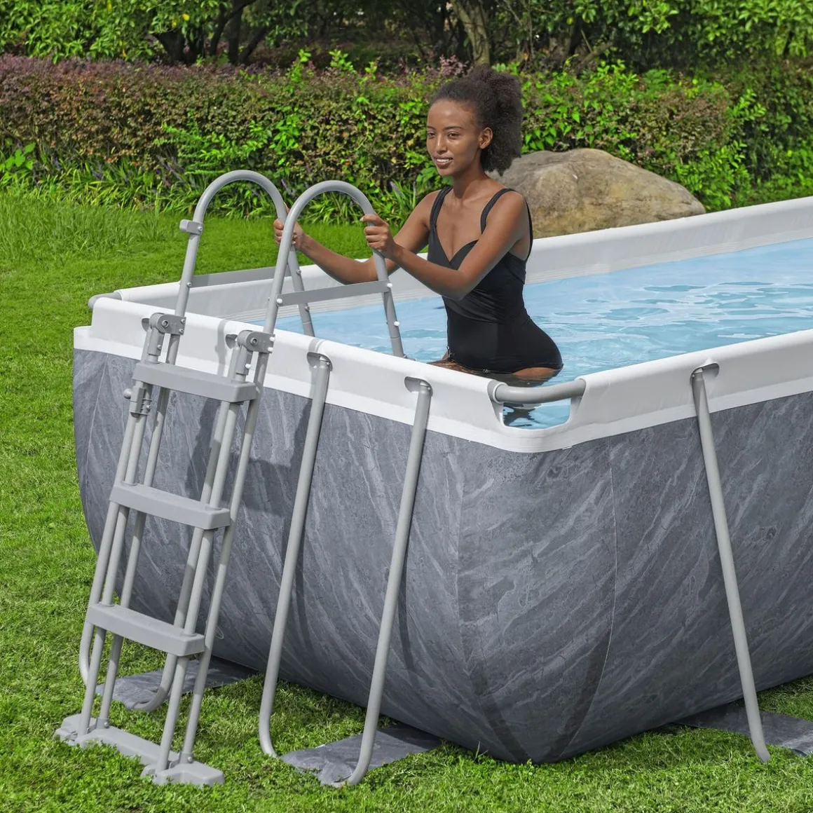 Bestway Pool Set Marmor-Optik 404 x 201 x 100 cm