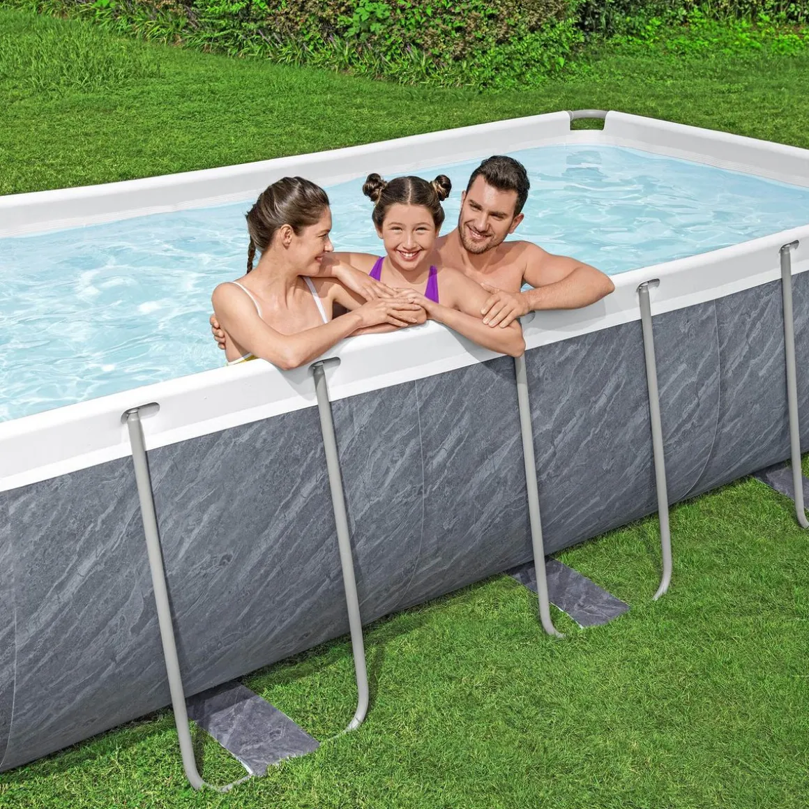 Bestway Pool Set Marmor-Optik 404 x 201 x 100 cm