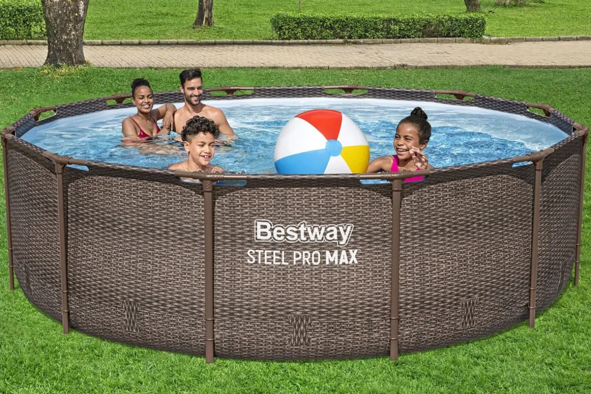 Bestway Pool Set Rattan-Optik 366 x 100 cm