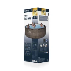 Bestway Pool Set Rattan-Optik 366 x 100 cm