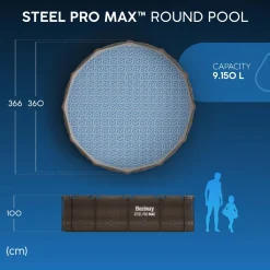 Bestway Pool Set Rattan-Optik 366 x 100 cm