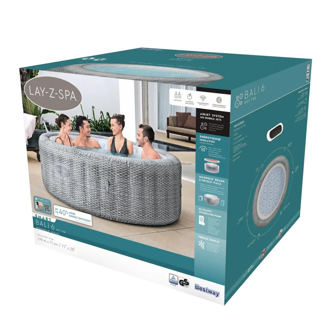 Bestway Whirlpool Lay-Z-Spa BALI 6 Personen