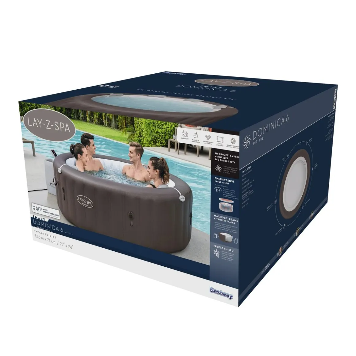 Bestway Whirlpool Lay-Z-Spa DOMINICA HydroJet 6 Personen