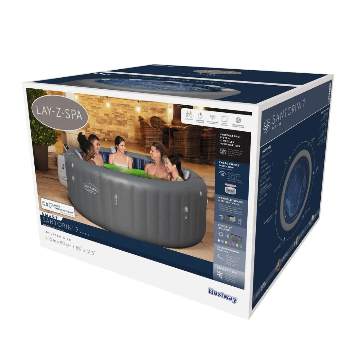 Bestway Whirlpool Lay-Z-Spa SANTORINI HydroJet 7 Personen