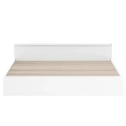 Bett Holz BELLA mit Stauraum und Schubladen 180 x 200 cm weiss