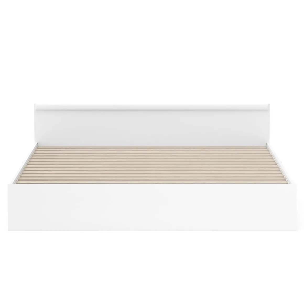 Bett Holz BELLA mit Stauraum und Schubladen 180 x 200 cm weiss