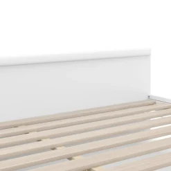 Bett Holz BELLA mit Stauraum und Schubladen 180 x 200 cm weiss