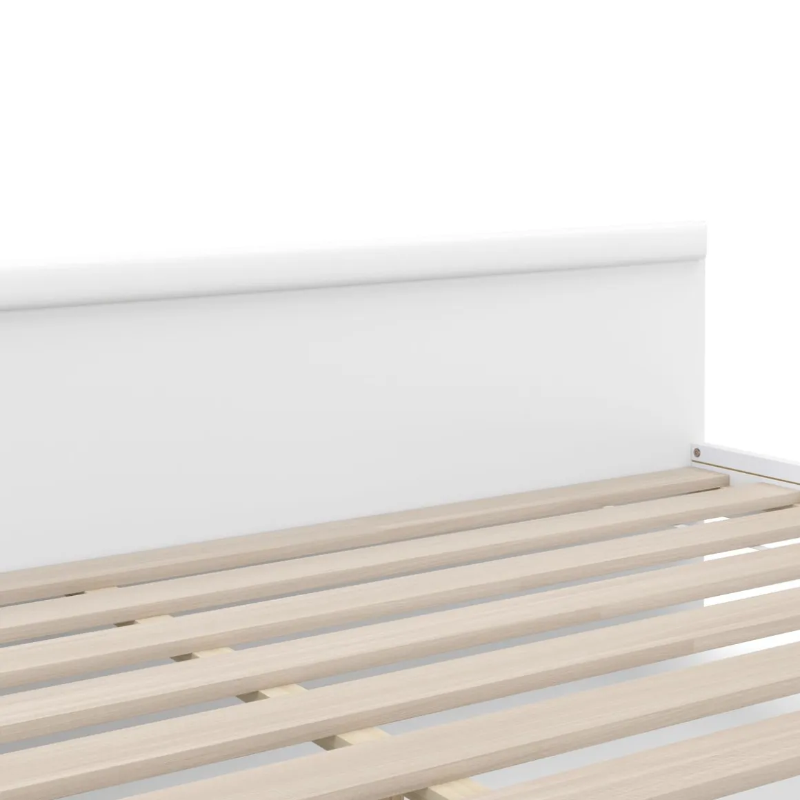 Bett Holz BELLA mit Stauraum und Schubladen 180 x 200 cm weiss