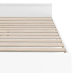 Bett Holz BELLA mit Stauraum und Schubladen 180 x 200 cm weiss