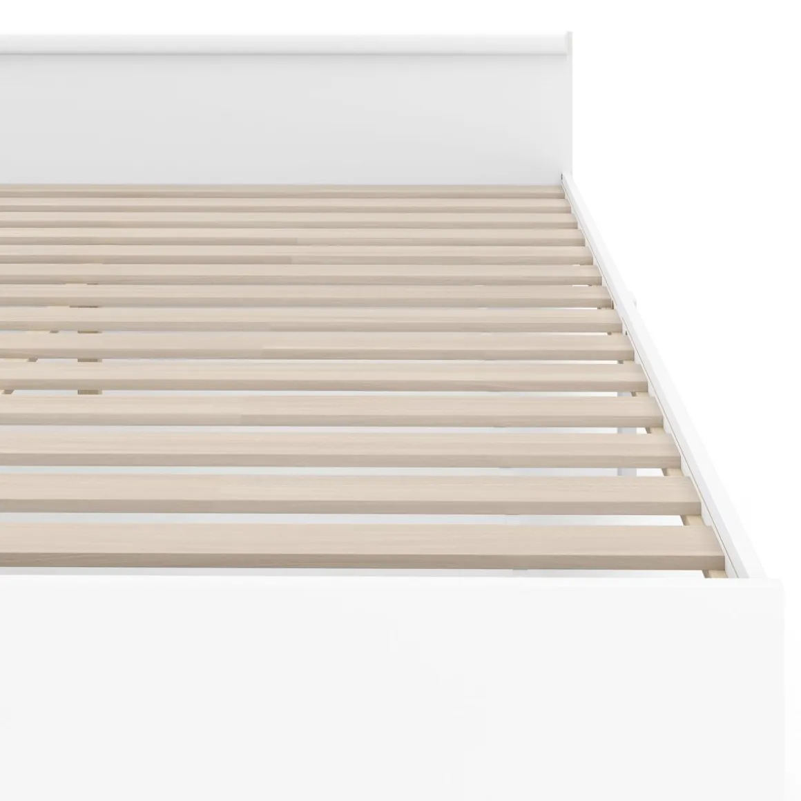 Bett Holz BELLA mit Stauraum und Schubladen 180 x 200 cm weiss