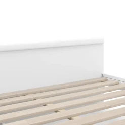 Bett Holz BELLA mit Stauraum und Schubladen 140 x 200 cm weiss
