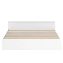 Bett Holz BELLA mit Stauraum und Schubladen 160 x 200 cm weiss