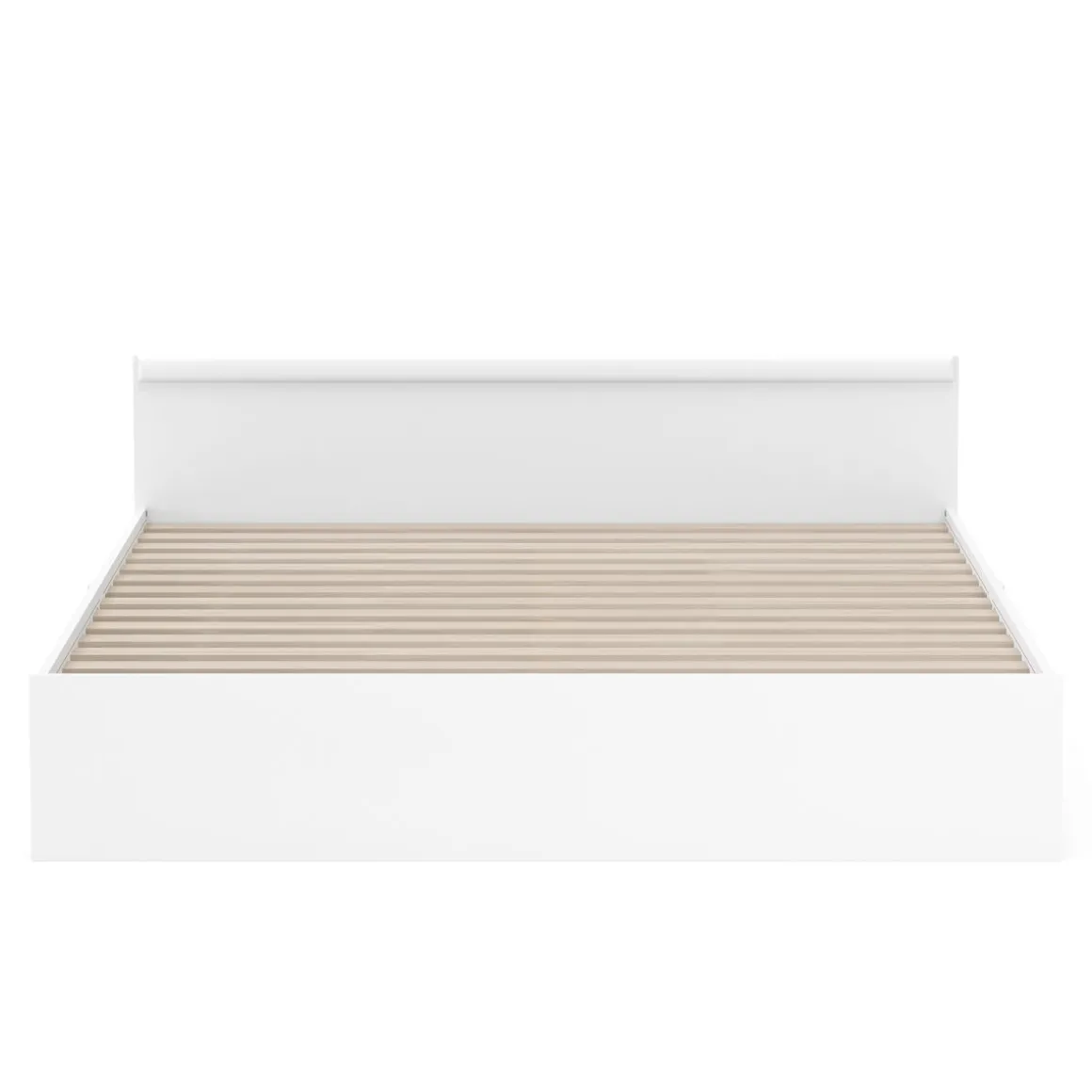 Bett Holz BELLA mit Stauraum und Schubladen 160 x 200 cm weiss