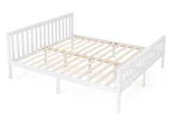 Bett Holz EMILY 180 x 200 cm weiss