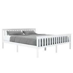Bett Holz EMILY 180 x 200 cm weiss