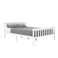 Bett Holz EMILY 140 x 200 cm weiss