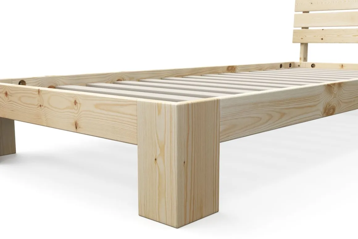 Bett Holz JAYDEN 90 x 200 cm nature