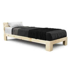 Bett Holz JAYDEN 90 x 200 cm nature