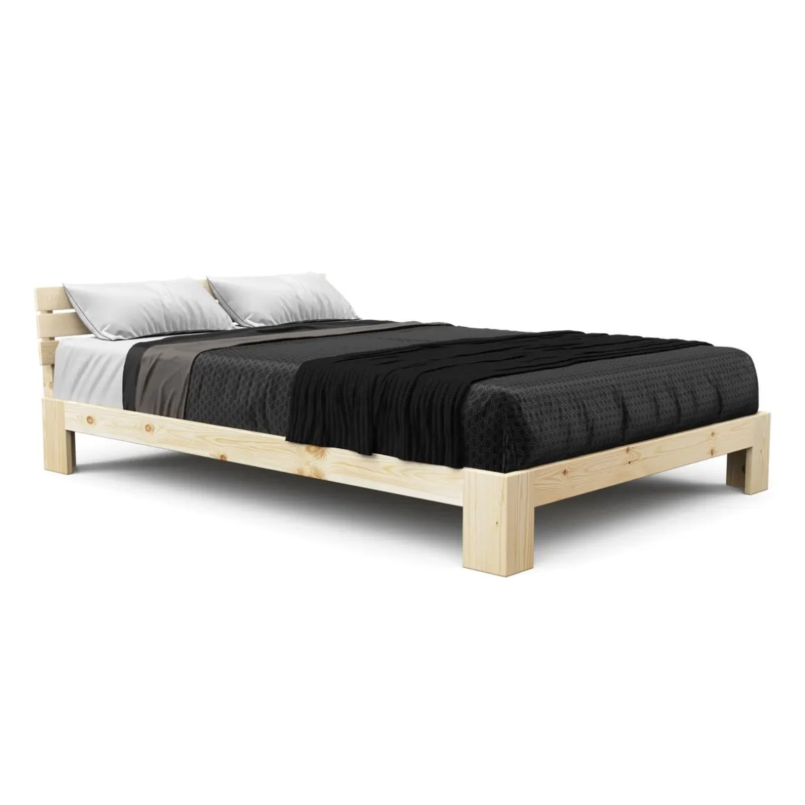 Bett Holz JAYDEN 140 x 200 cm nature