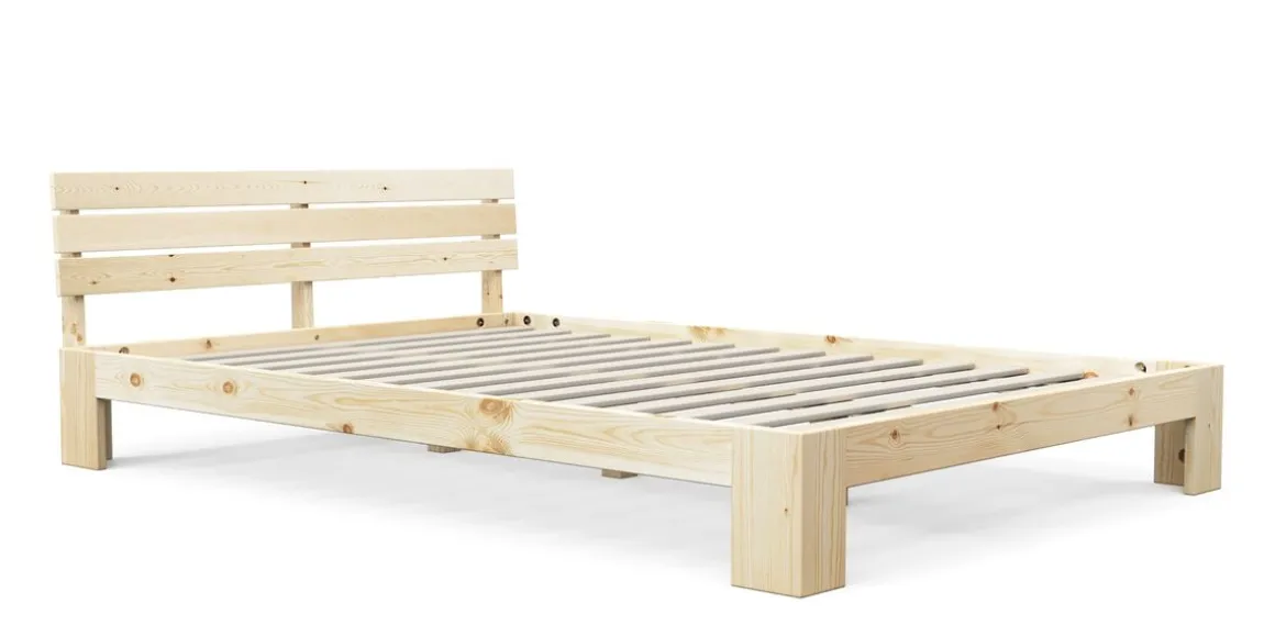 Bett Holz JAYDEN 140 x 200 cm nature