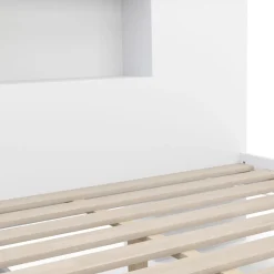 Bett Holz MADELYN mit Stauraum und Schublade 180 x 200 cm weiss