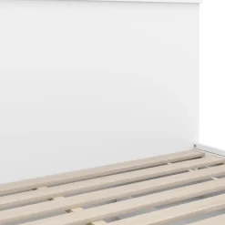 Bett Holz MARGARET mit Stauraum und Schubladen 160 x 200 cm weiss