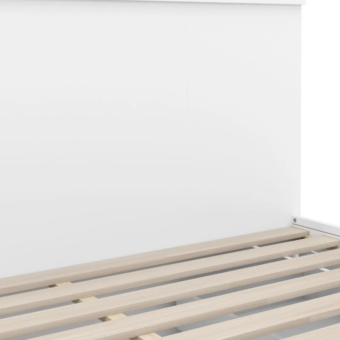 Bett Holz MARGARET mit Stauraum und Schubladen 160 x 200 cm weiss