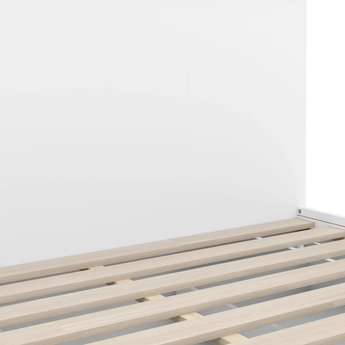 Bett Holz MARGARET mit Stauraum und Schubladen 140 x 200 cm weiss