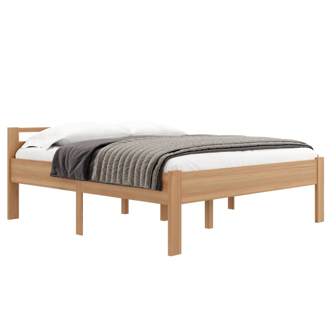 Bett Holz SHERWOOD 180 x 200 cm natur
