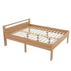 Bett Holz SHERWOOD 160 x 200 cm natur