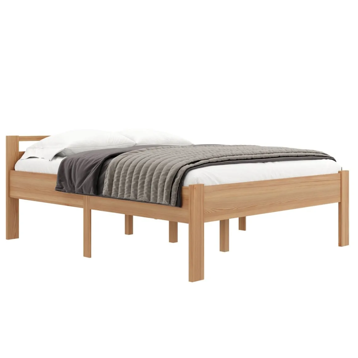 Bett Holz SHERWOOD 160 x 200 cm natur